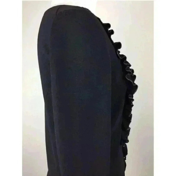 Ann Taylor Loft Sweater Small Ruffled Bib Cardigan - Picture 9 of 9